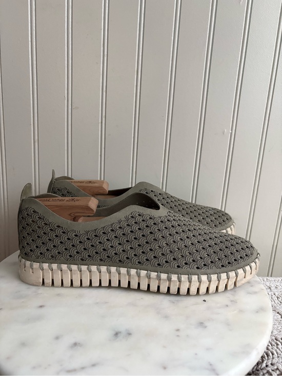 Ilse Jacobsen Shoes - Ilse Jacobsen Tulip 139 Perforated Shoes Women’s 10 Olive Gray Summer Casual EUC